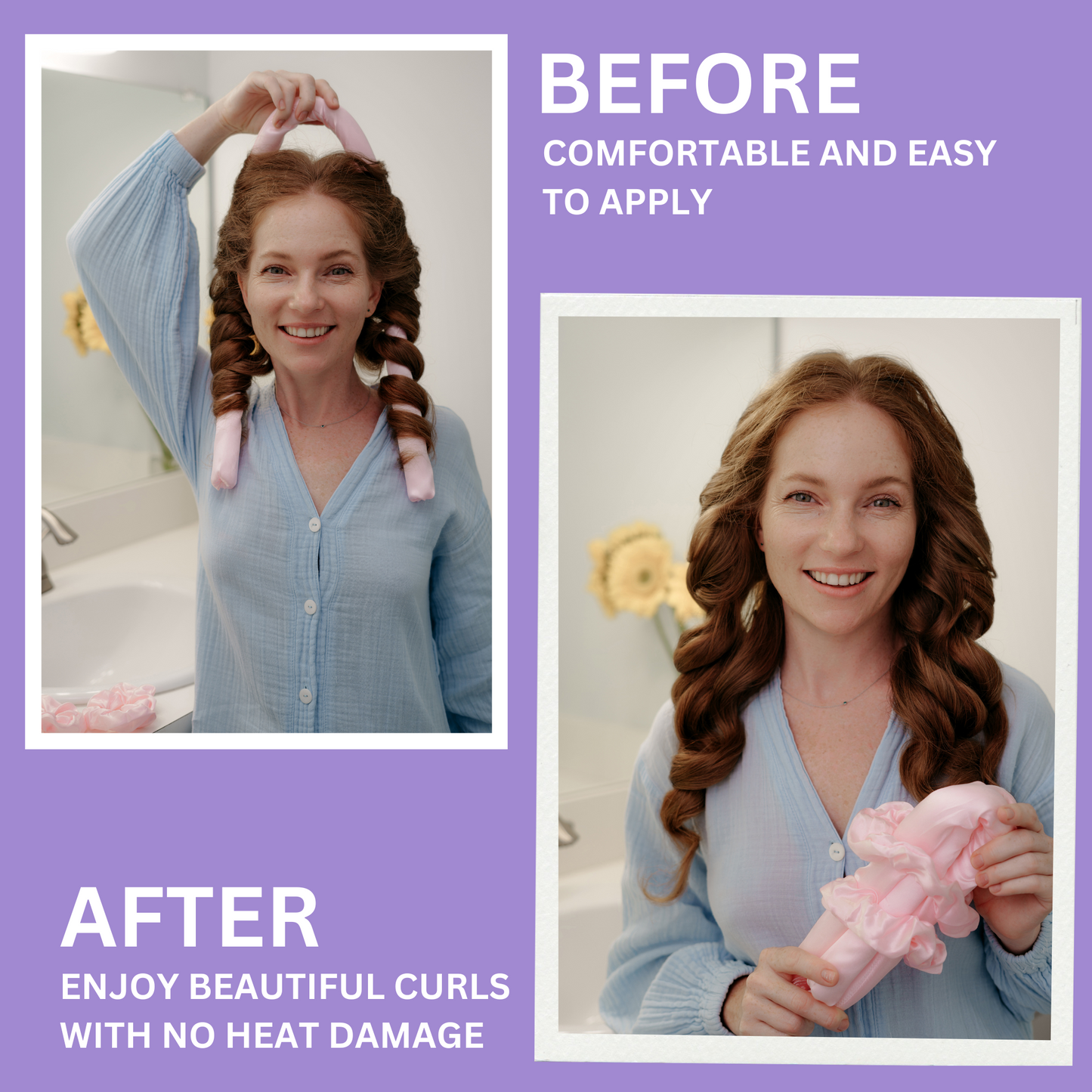 Heatless Curler & Satin Scrunchy Bundle