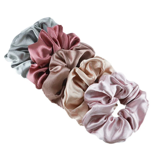 Satin Scrunchy - 5 Pack