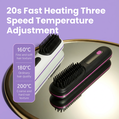 Velanico Portable Straightener Brush - GoBrush 2.0