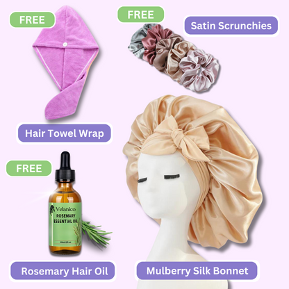 Silk Bonnet Hair Health Bundle (3 FREE Gifts)