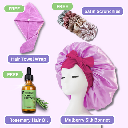 Silk Bonnet Hair Health Bundle (3 FREE Gifts)