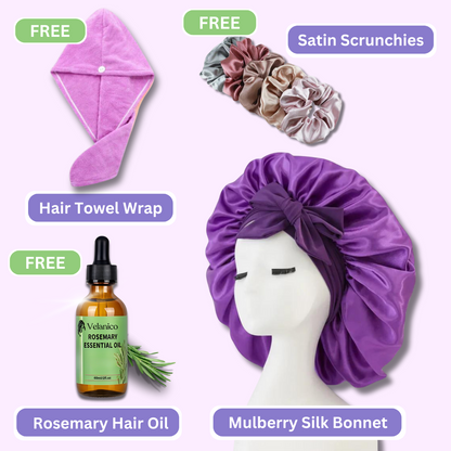 Silk Bonnet Hair Health Bundle (3 FREE Gifts)